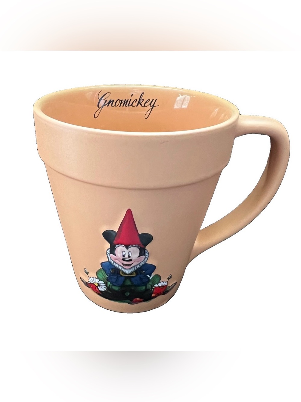 Disney Parks Gnomickey Mickey Mouse Terra Cotta 3D Plant Mug